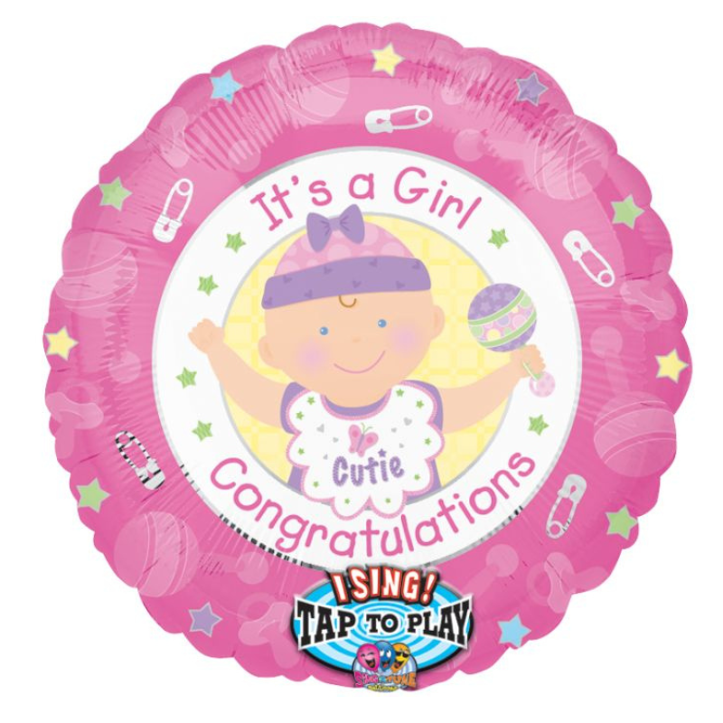Ballon musical "it's a girl"