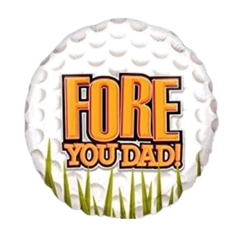 Ballon alu balle de golf "Fore you Dad!" 18"/45cm