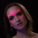 Bijoux de visage "Neon / UV" rose