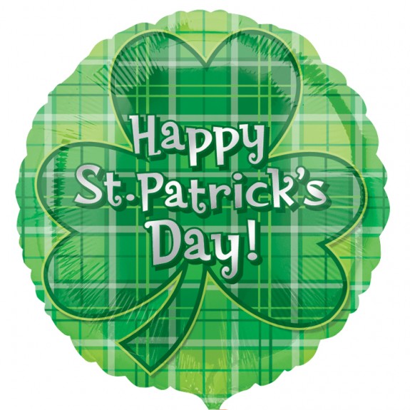 Ballon rond 18"/(45cm) " Happy St Patrick's day"