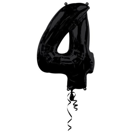 Chiffre 4 noir 86 cm
