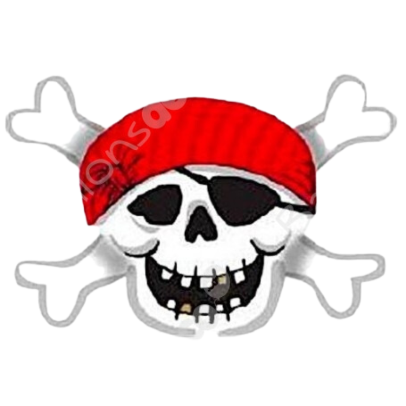 [AMS24771] S/Shape pirate skull