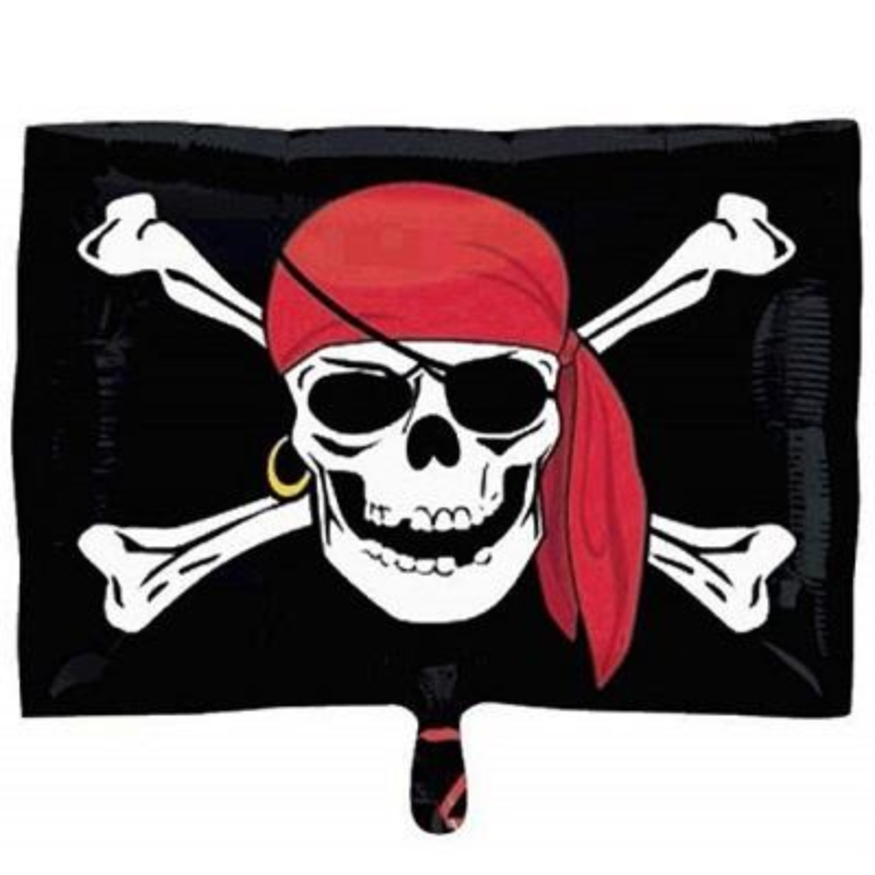 [AMS29789] 18"Shape jolly roger pirate flag