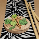 Chemin de table en fourrure Zèbre