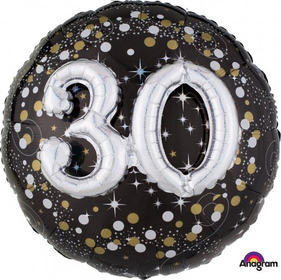 [AMS3215101] Multi Balloon Sparkling Birthday 30 Folienballon