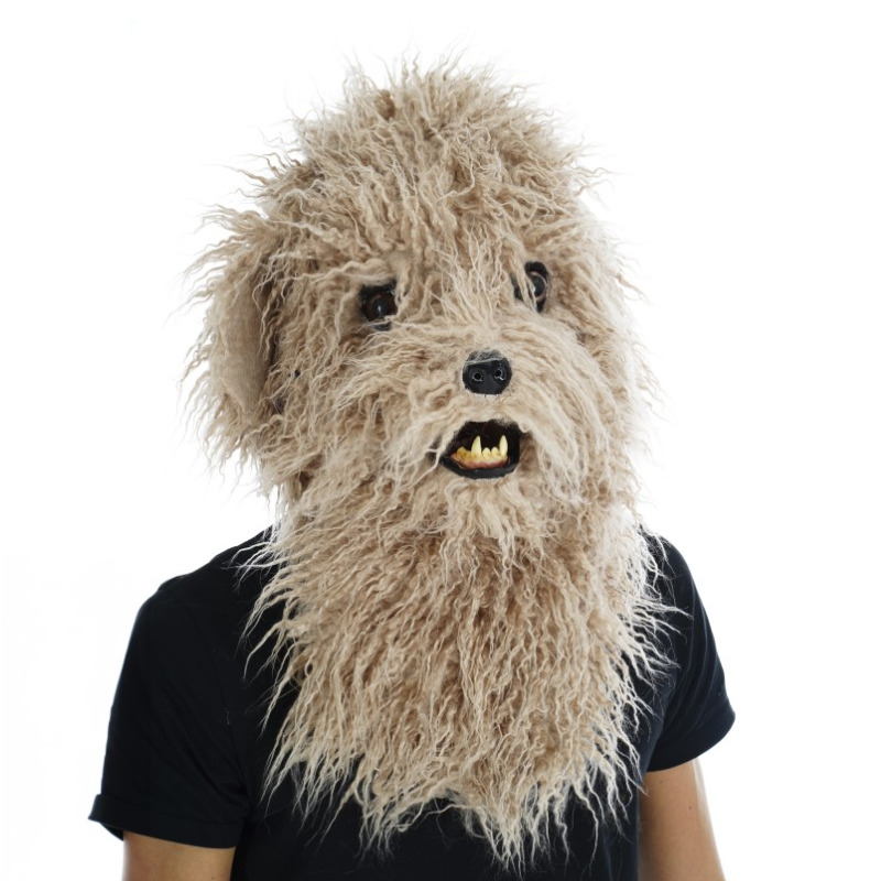 Masque articulé chien fourrure