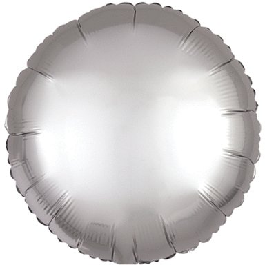 Microfoil Round Satin Luxe Silver 18"