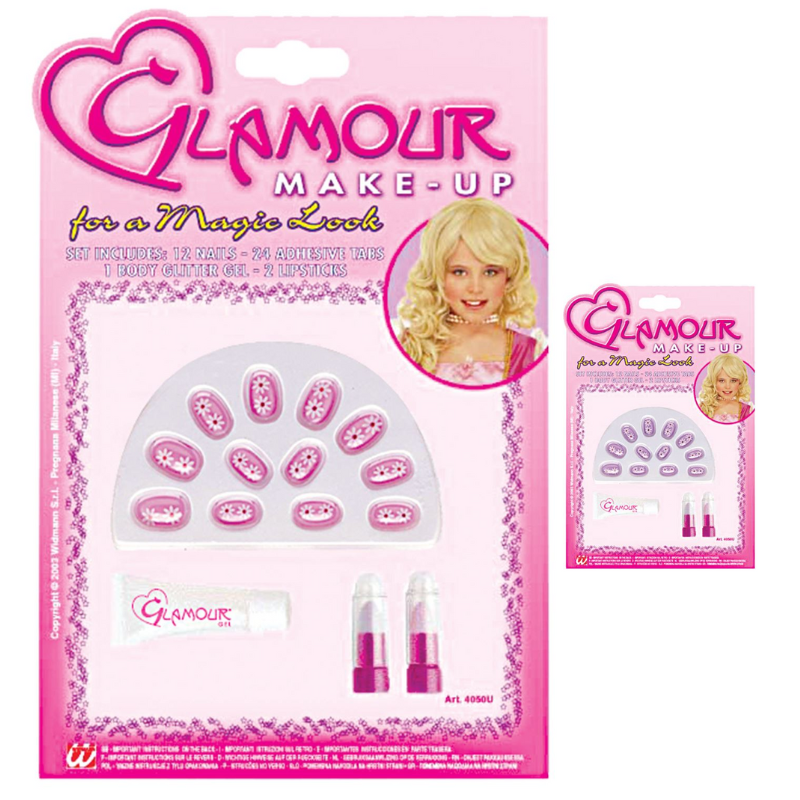 [WID4050U] Lipstick, Glitter Gel and Nails Kit - Children