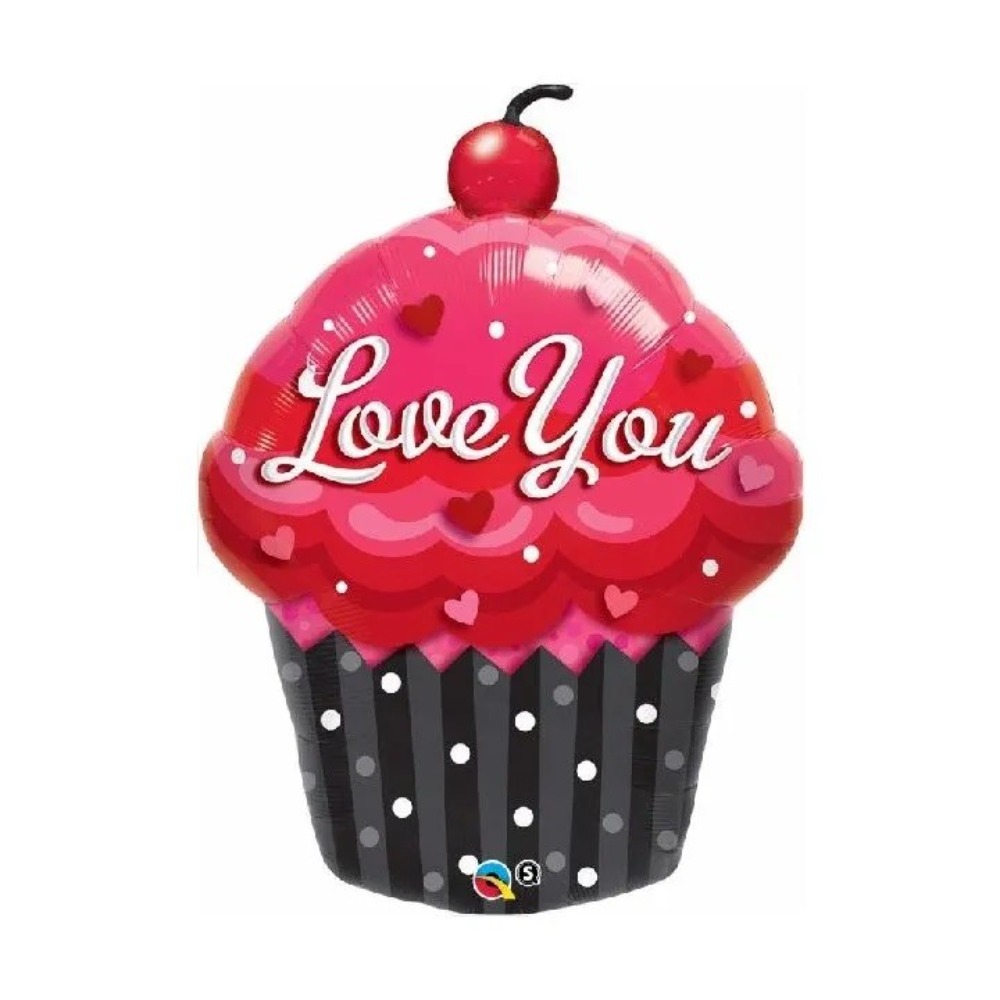 [ABC16352] Luftballon Cupcake "Love You"