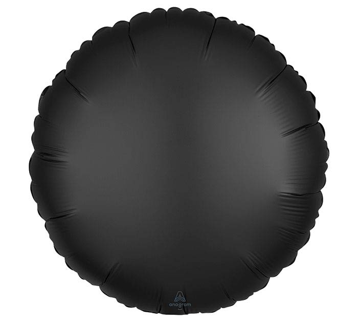 [AMS3803401] Folienballon rund schwarz Matte 43 cm
