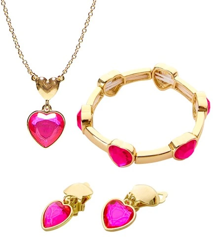 [WID46766] Set de bijoux rose et or pour fille