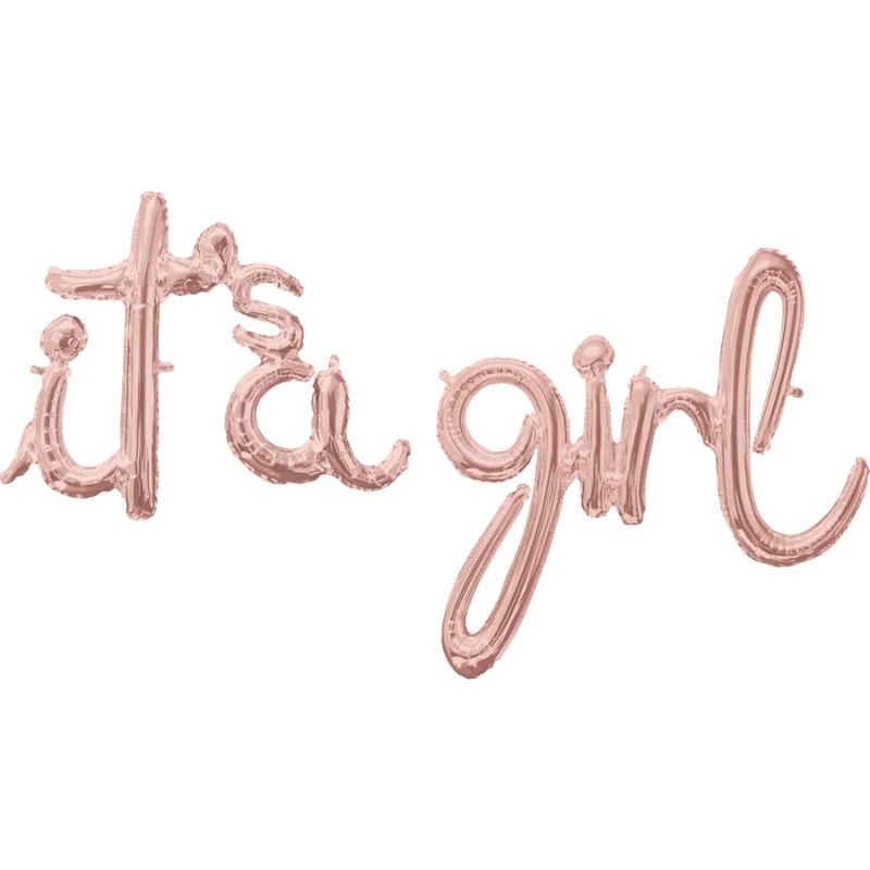 [AMS3916311] Luftballon "It's a Girl" Roségold 140 cm