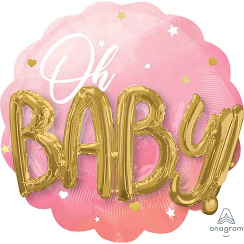 [AMS3972901] Multi-Ballonsl Rose Baby Girl 71cm