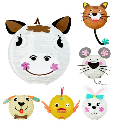 [WID95796] Tierlaterne aus Papier