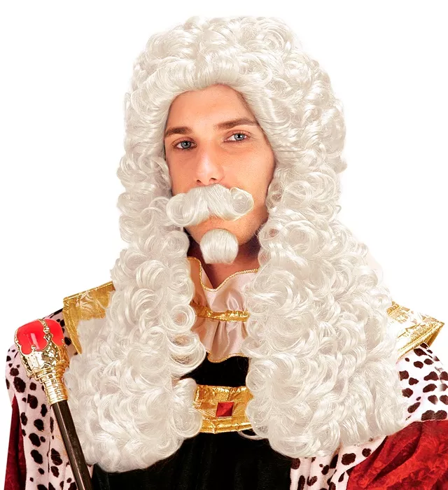 [WID6205F] Musketeer wig with moustache and goatee