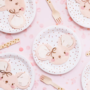 Serviettes de table petite souris rose