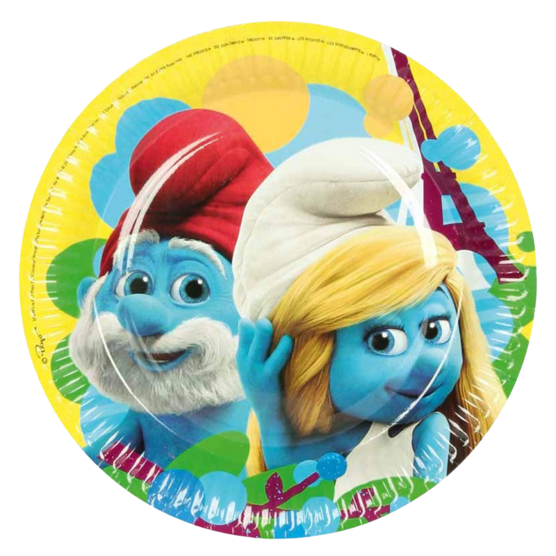 [AMS552489] 8 ASSIETTES  SMURFS MOVIE 2