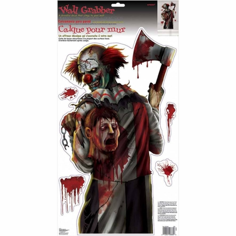 [AMS67044855] Halloween-Wandaufkleber Horrorclown