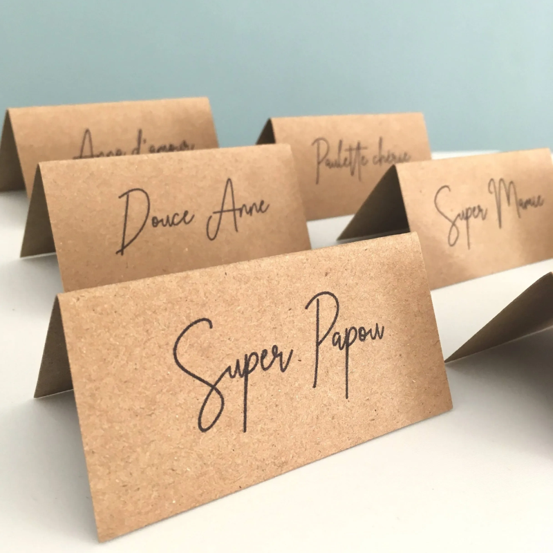 [SAN3013/KRAFT] Tischkarten aus Kraftpapier