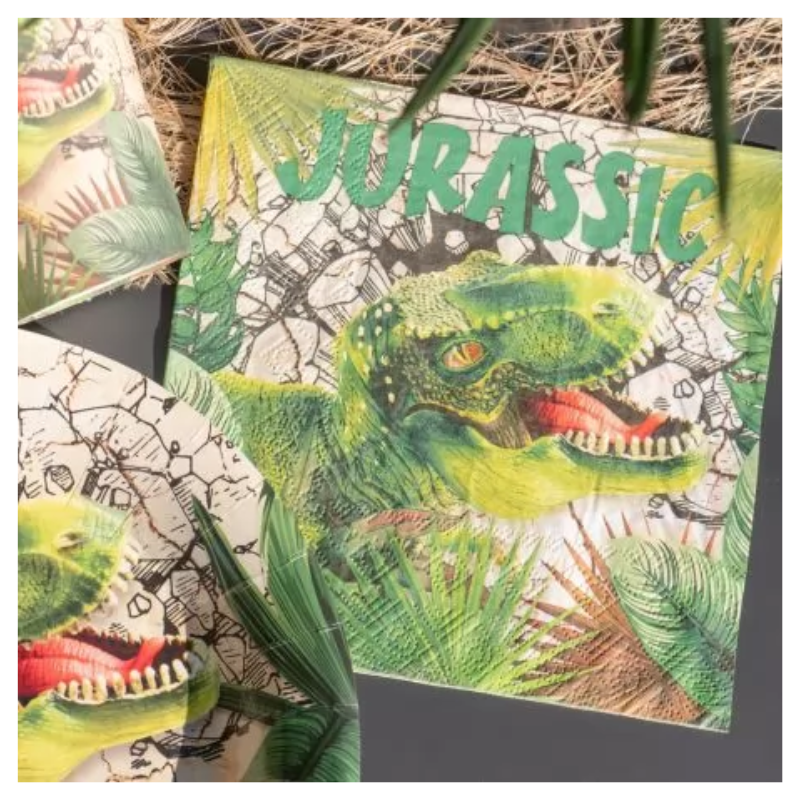 20 Serviettes de table Dinosaures "Jurassic"