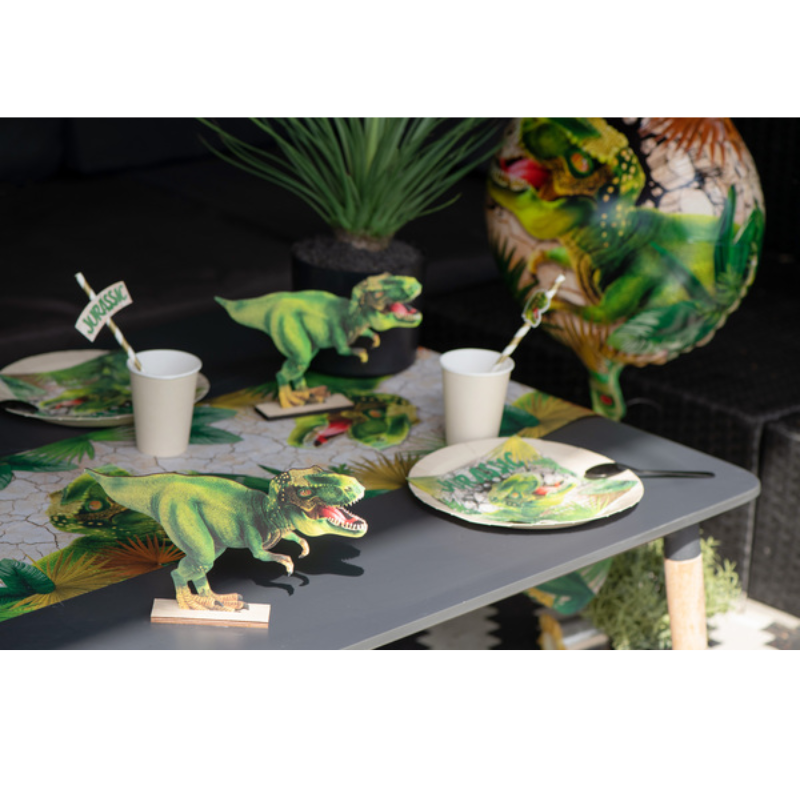[SAN7539] Wooden Dinosaur Centrepiece