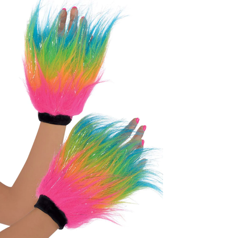 [AMS844749-55] Regenbogen-Fellhandschuhe