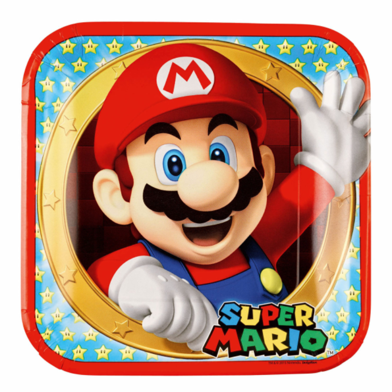 8 Assiettes Super Mario