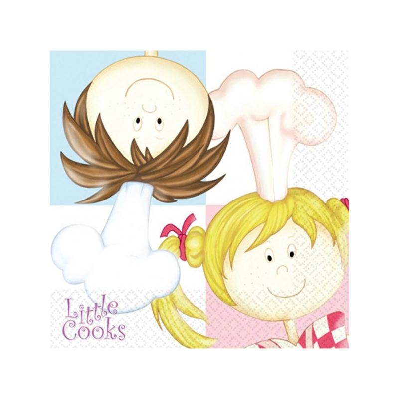 [AMS997270] 16 Serviettes Little Cooks