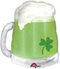 Ballon Chope de bière verte St Patrick