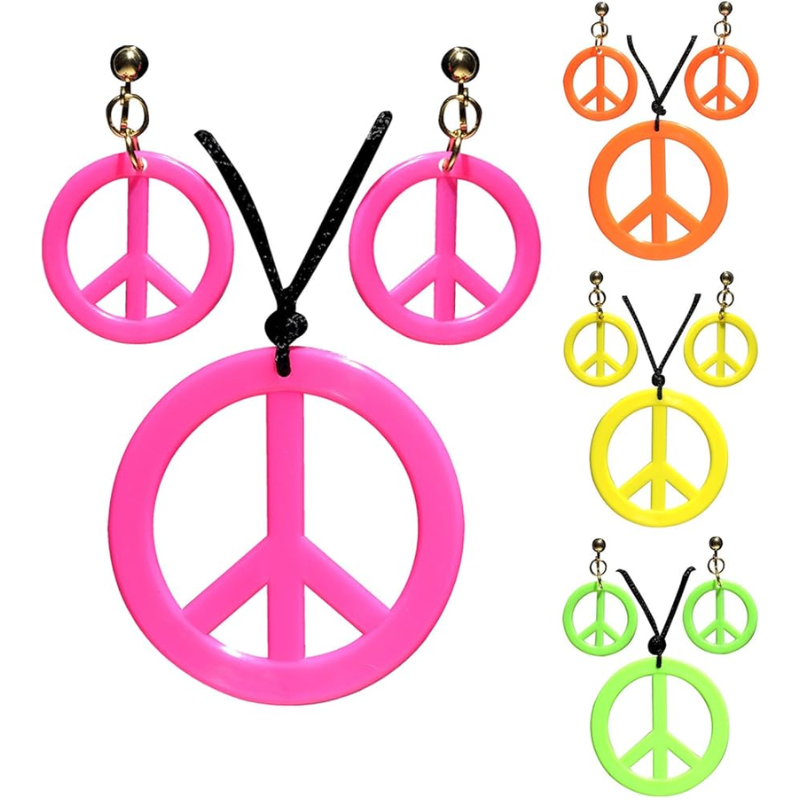 [WID53470] Parure hippie collier et boucles d'oreilles