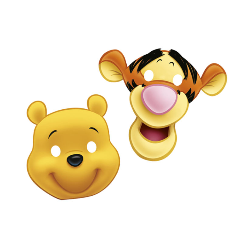 Winnie-Puuh-Masken sortiert