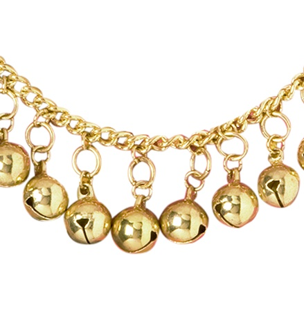 [WID2926G] Bracelet de cheville à grelots dorés