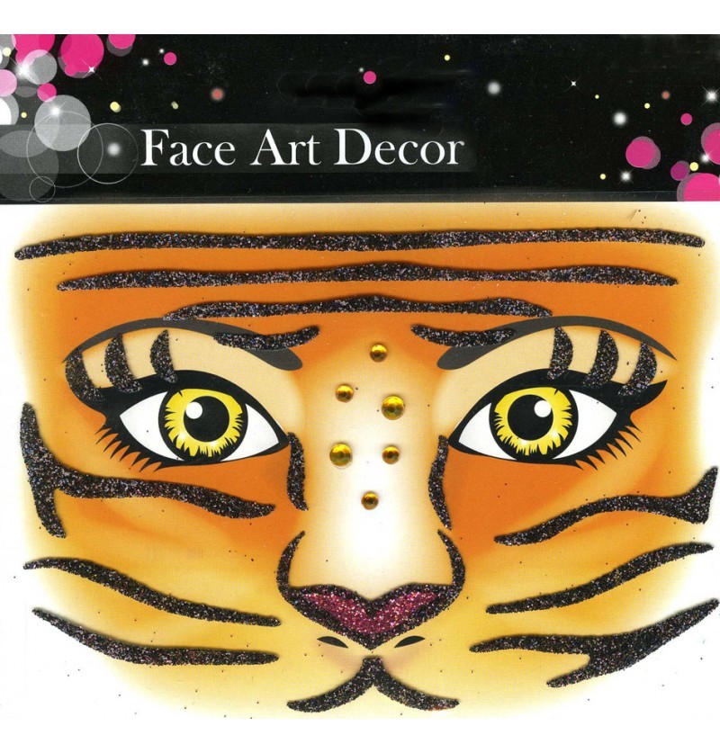 Face art - maquillage tigre autoadhésif