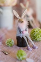 Centre de table lapin avec fourrure