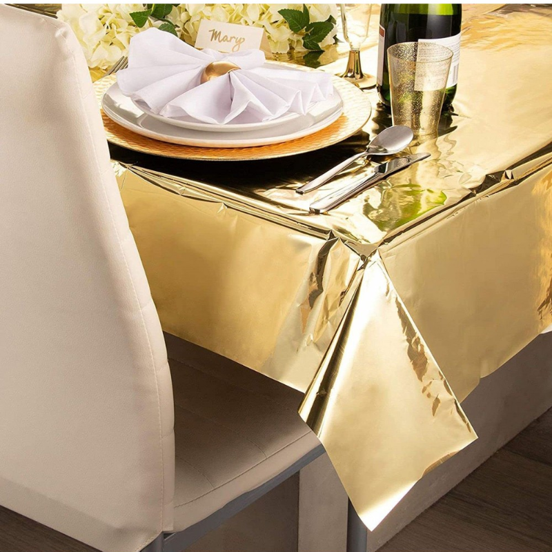 [FUN62754] Tablecloth metallic gold