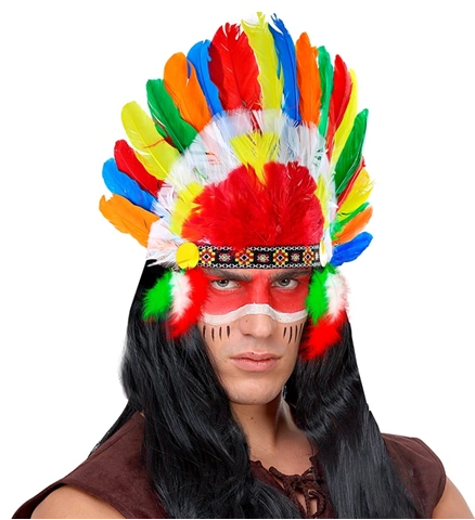 [WID3081L] Coiffe à plumes d'inspiration amérindienne