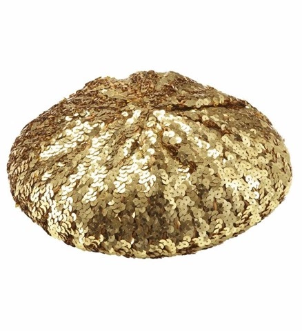 [WID9441G] Gold Glitter Beret