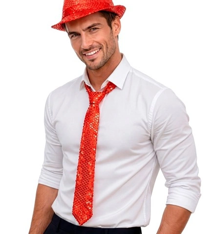 Red glitter tie