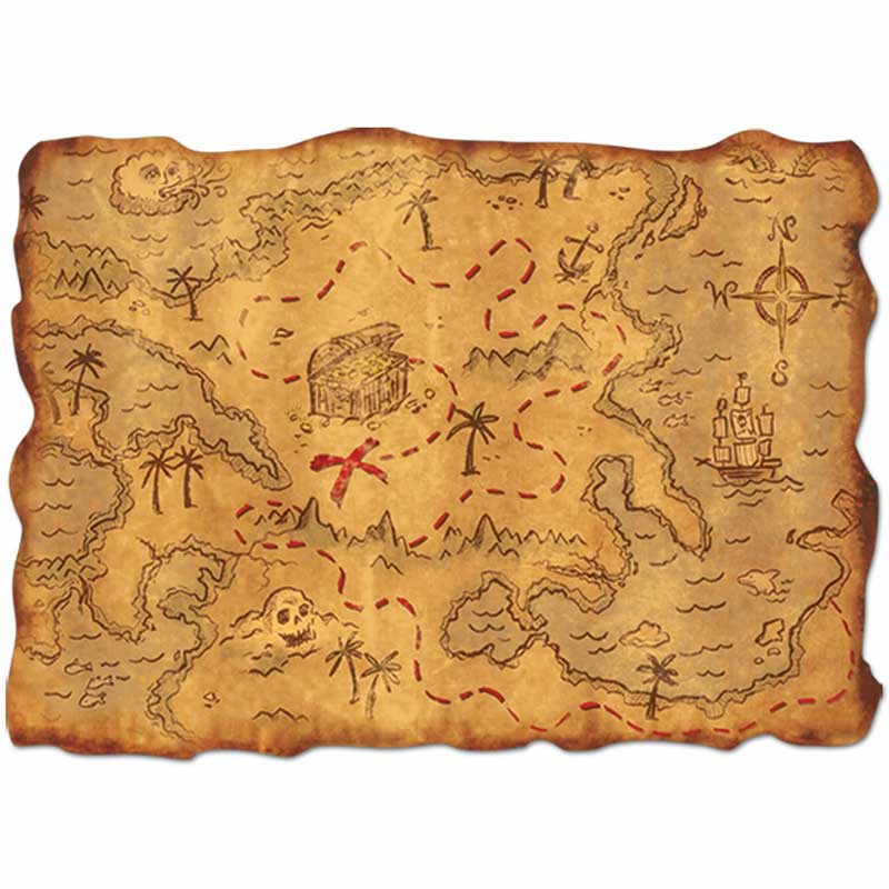Pirate Treasure Map - 29 x 45 cm