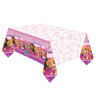 [AMS571665] Pink Paw Patrol Tablecloth