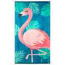 Drapeau en polyester Flamant rose
