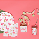 6 Gobelets Flamant rose