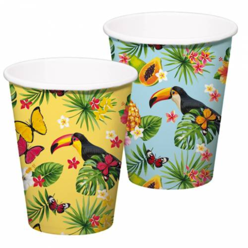 [FOL20721] Set de 8 gobelets Toucan Tropical