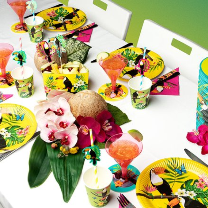 [BOL52589] 6 sous-verres Toucan tropical