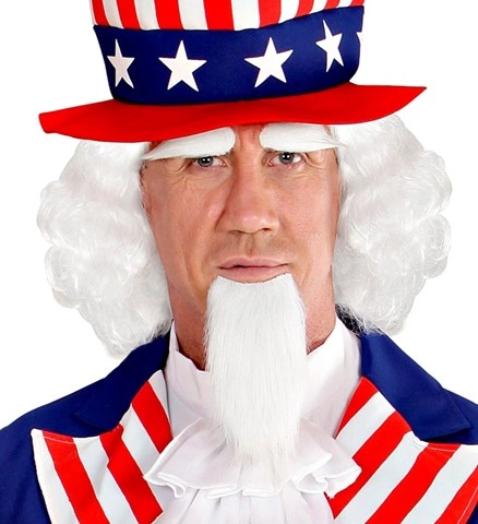[WID06750] Perruque, bouc et sourcils patriotiques - USA