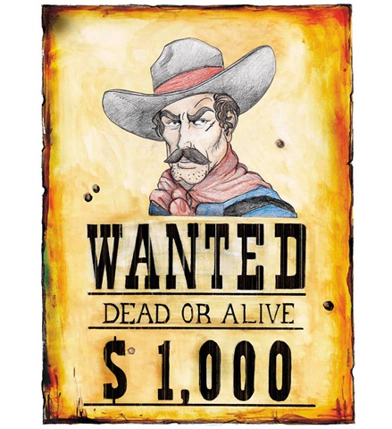 [WID5063P] Poster « Wanted - Dead or Alive »