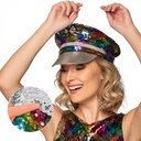 Casquette à sequins arc-en ciel-reversible 
