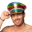 Casquette rock arc-en-ciel