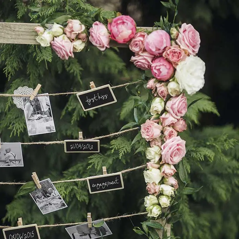 10 petites pinces décoratives en bois