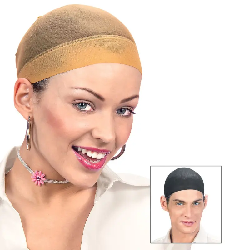 [WID0998C] Lot de 2 résilles pour perruque (1 naturelle et 1 noire)
